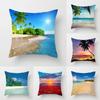 Beach Landscape Natural Scenery Printed Throw Pillow Cover Sofa Decoration Car Office Seat Cushion  Home Decor