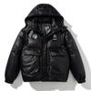 Зимние пуховики для мужчин, черная верхняя одежда, с капюшоном, водонепроницаемые рукава, съемные, толстые, теплые пуховики