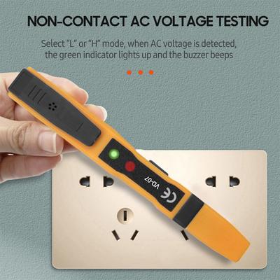 Бесконтактный AC Вольтметр-индикаторная отвертка AC 70-250V 250V Портативный NCV Детектор со звуковой и световой двойной сигнализацией, Распознавание фазы/нуля, Обрыв