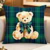 Santa Claus Christmas Pillow Cover Cartoon Print Throw Pillow Case New Holiday Pillow Cover  Sofa
