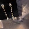 Rhinestone Tassel Imitation Pearl Ear Clips Without Pierced Clip On Earrings for Women