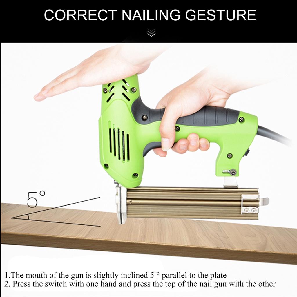 Electric Straight+Staple Guns 2 In 1 Framing Tacker Eletric Nails Gun 220V Electric Power Tools U-Shaped Straight 2000W