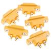 XT60E-M Male Connectors – 5pcs | Secure Connection for RC LiPo Batteries | High Quality for Drones, Car Audio – Yellow Plastic
