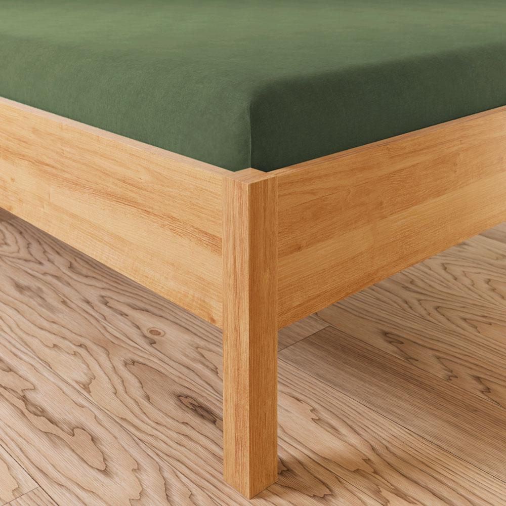 DREAMY PREMIUM Gray-green jersey fitted sheet 180x200cm