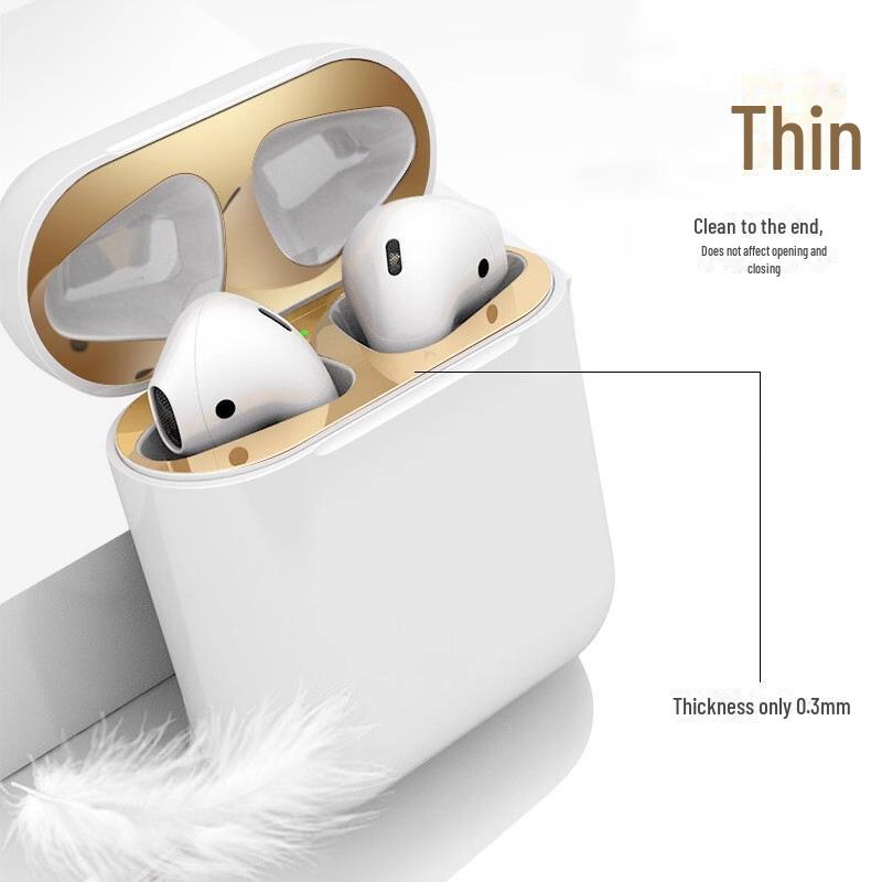 Металлическая наклейка Pro для Airpods 2-го и 3-го поколения — пылезащитная, ультратонкая