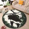 Multiple sizes Helicopter military operation canopy Print Round Carpet Living Room Bedroom Table Chair Sofa Decorative Carpet