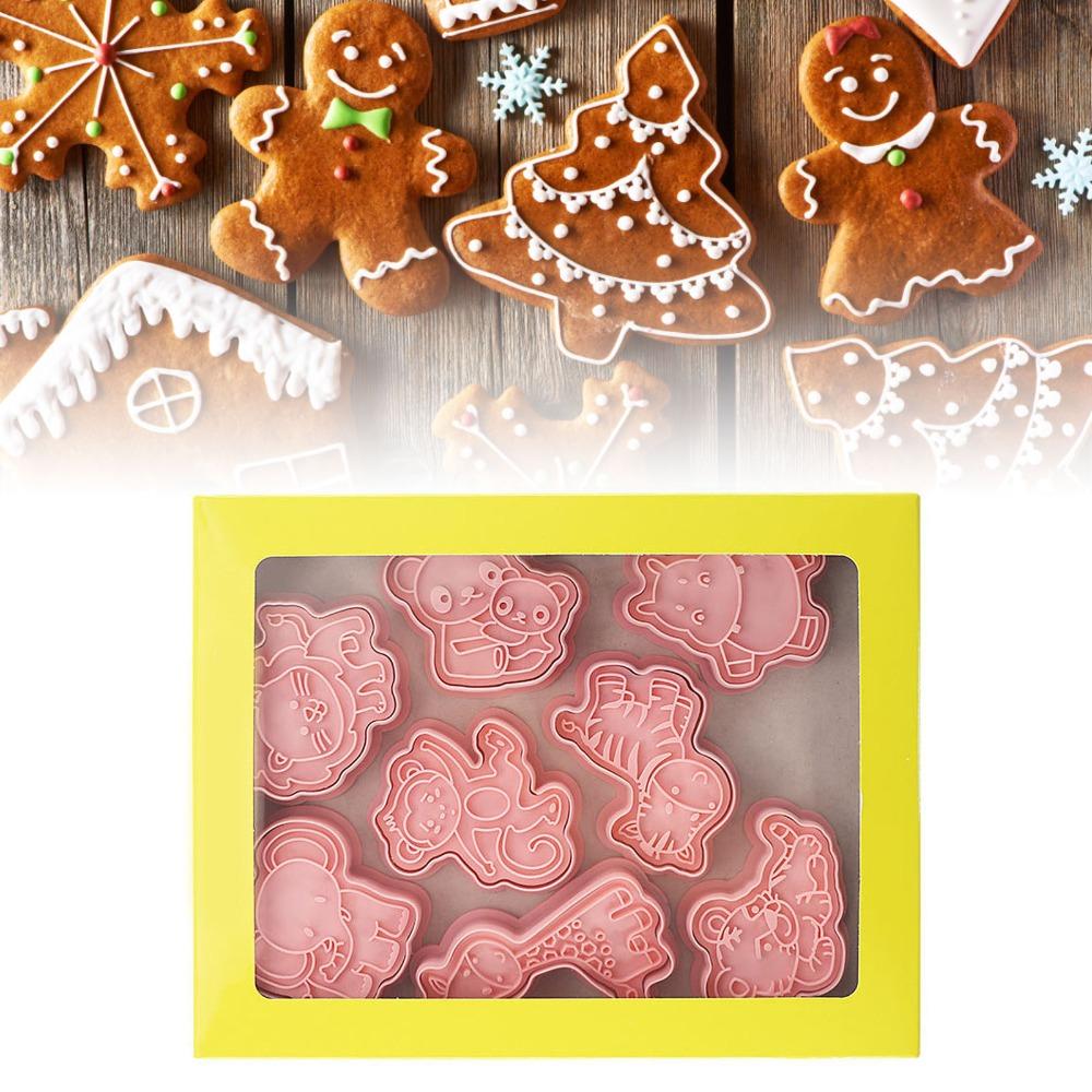 8PCS Multipurpose Animal Shape Cookie Cutter Food Grade PP Biscuit Mold Fondant Mold Fondant Biscuits Cookie