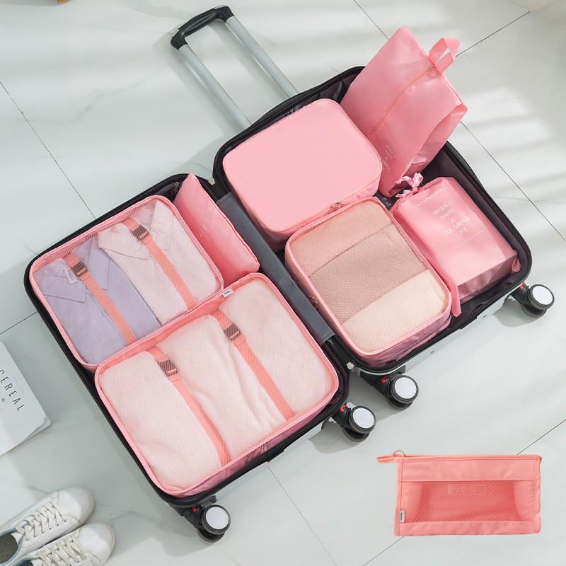 Набор для хранения в путешествиях из 8 предметов: Сумки-органайзеры для нижнего белья, обуви и одежды