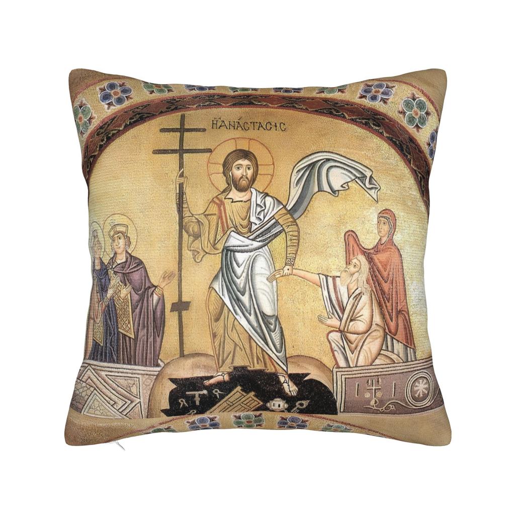 Christian Pillowcase Polyester Cushion Cover Decorative God Bless Jesus Christ Throw Pillow Case Cover Home Square cm