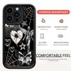 Защитный чехол для iPhone 14/15/16/17 Pro Max с черным узором 'Сердце Паука'