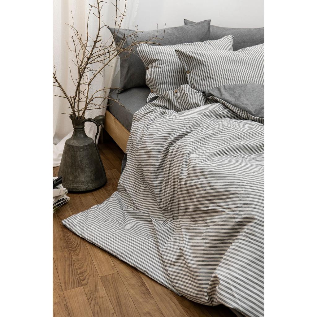 Комплект двойных пододеяльников Harmony Hues, окрашенный в пряже натурального цвета (эластичный лист)