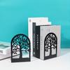 2PCS elegant metal bookends, heavy-duty bookshelf holder, suitable for desk decoration book display shelves, suitable for home office users, students