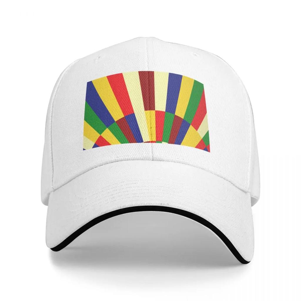 MidCentury 60s 70s Retro Rainbow Sun Baseball Cap Golf Fishing cap Snap Back Hat tea  Womens Beach Outlet Mens