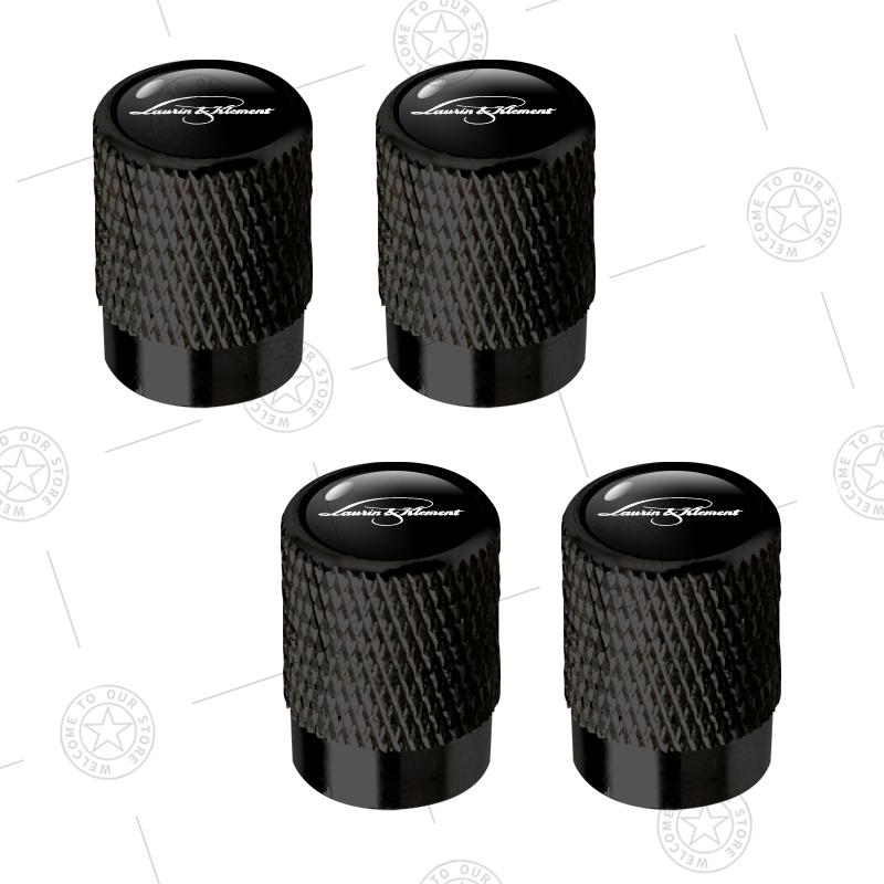 BYCP2 4pcs L&K Logo Car Wheel Tire Valve Caps Air Stem Aluminum Accessories For Skoda Superb Fabia Kodiaq Kamiq Octavia VRS Sport Line