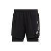 Designed For 2-In-1 Running Shorts Men Bottoms Black HN8023