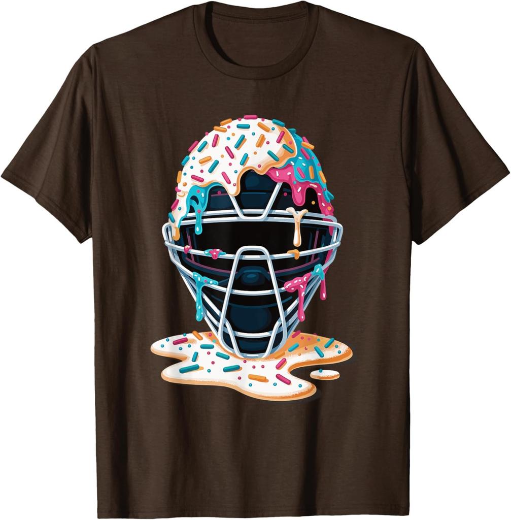 Baseball Catcher Mask Cream Dripping Baseball Unisex T-Shirt