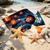Custom Name Personalized Bride of Chucky Print Beach Towel, for Trip Camping Beach Party Home Decor, Birthday Gift for Family & Friends