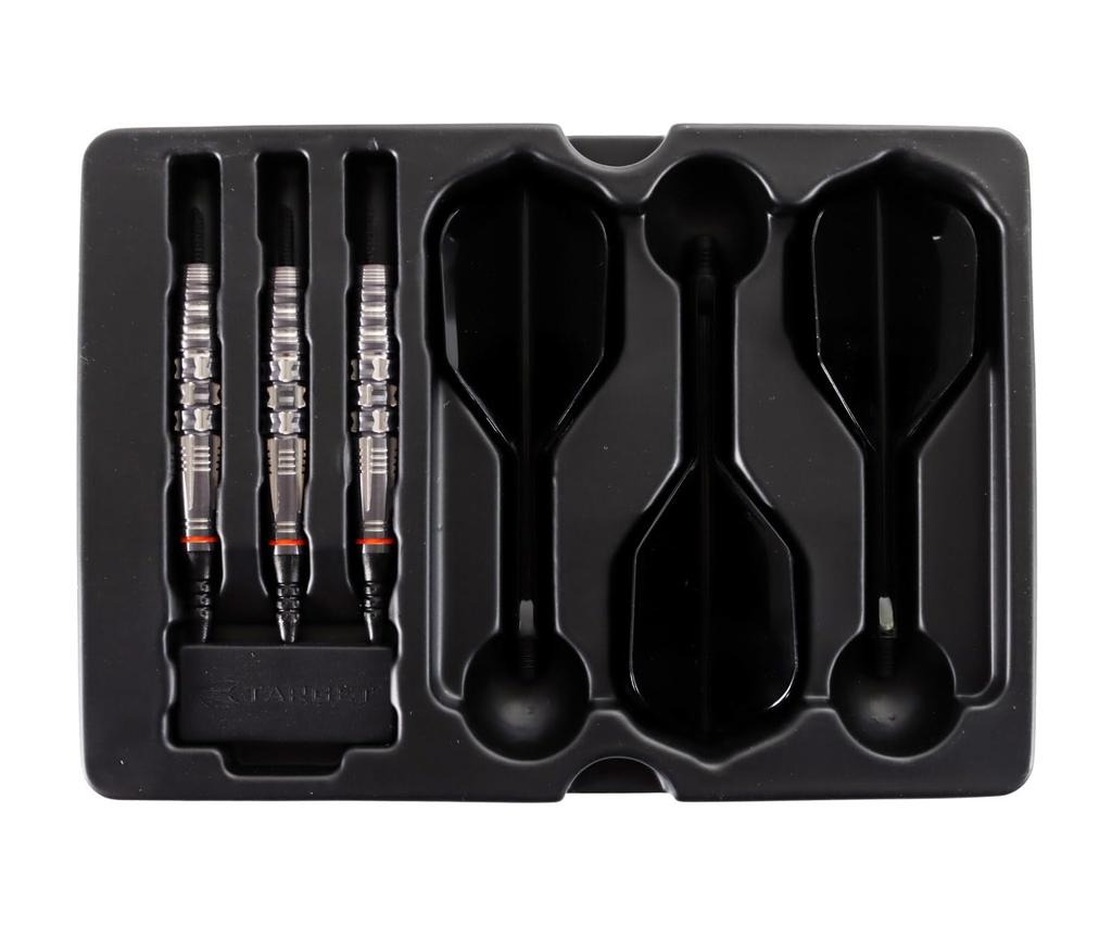 Target Japan Black Marque Dancing Duck G4 Tungsten Soft Tip Dart 17G Black Pixel Tips Black Flights and Shafts Mark Dancing Duck 90% K-Flex Set,