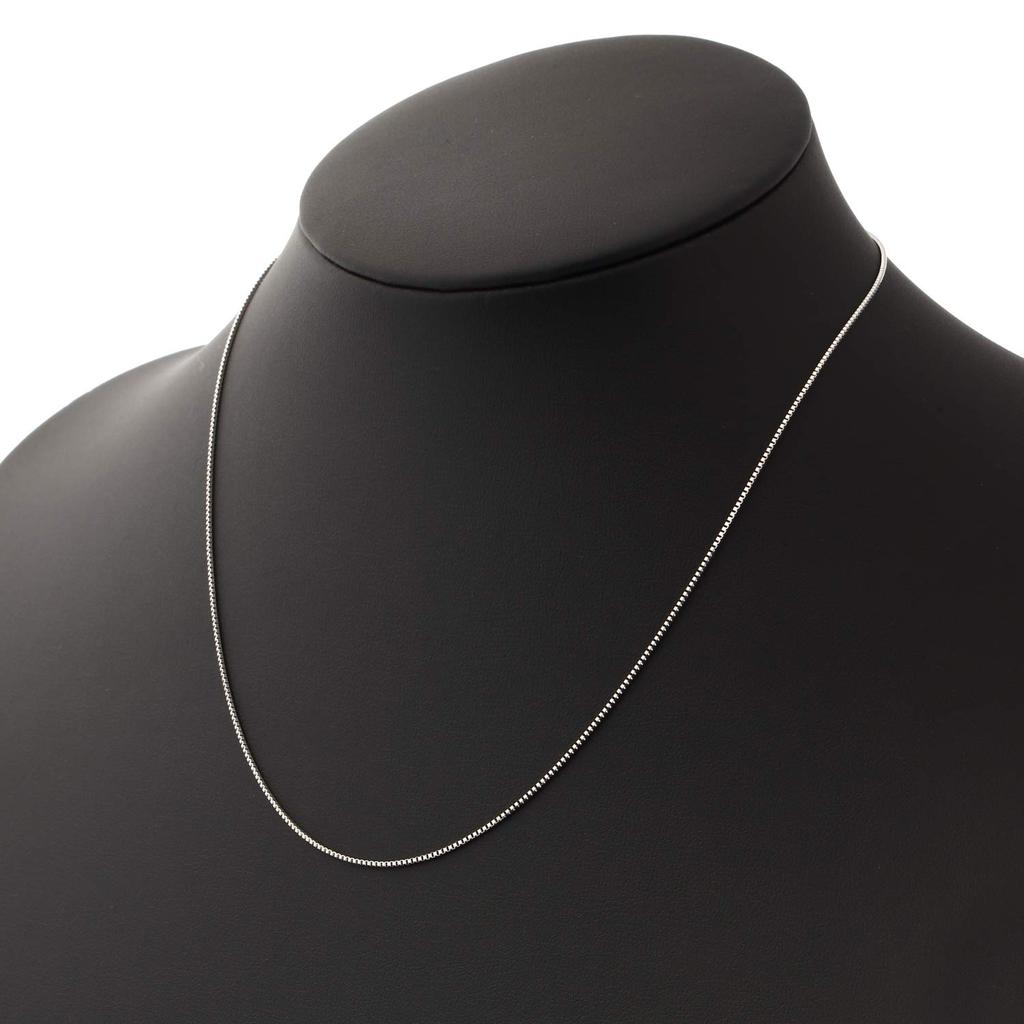 Pt850 Platinum Venetian with Slide Adjuster [Fairy Carret] Chain, 45cm, (0.8mm Width)