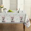 Пасхальный кролик цветы Буффало плед водонепроницаемые скатерти пасхальные украшения весенние цветы листья покрытие стола декор обеденного стола