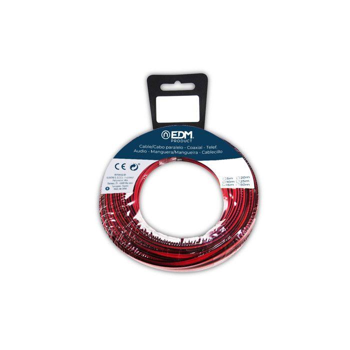 Câble audio - EDM - CARRETE PARALELO 2X0,75MM - Rouge/Noir - 50M - Cuivre PVC