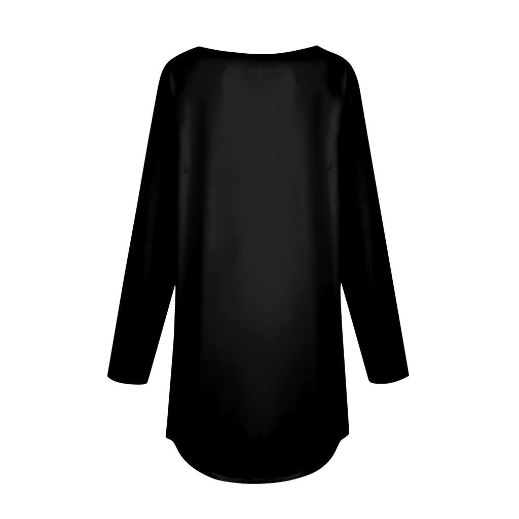 Women's Loose Round Neck Print Long Sleeve T-Shirt Top Pullover
