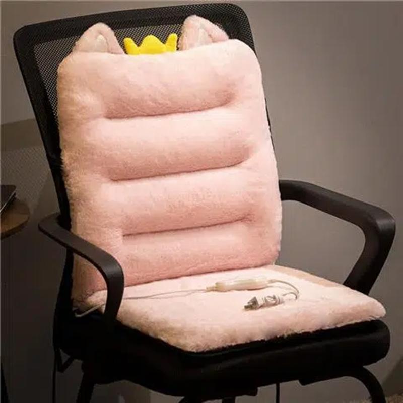 Зимний утолщенный офисный подогрев сиденья Подушка для поясницы Подушка для спины Подушка для пукания Подушка для ягодиц Электрический подогрев сиденья