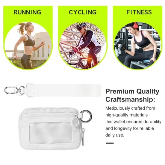 Мини-кошелек с поясным ремнем и держателем для карточек с кольцом для ключей, сумка для хранения большой емкости