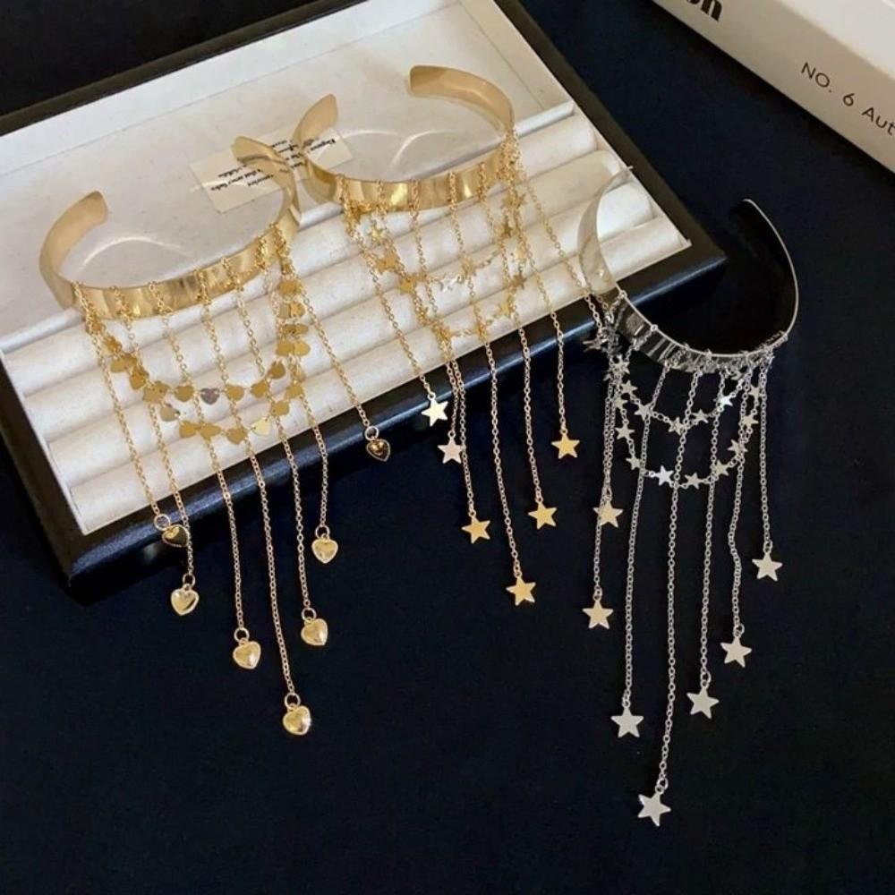 Sweet Fringe Arm Cuff Bracelets Adjustable Open Upper Arm Bracelet Arm Accessories