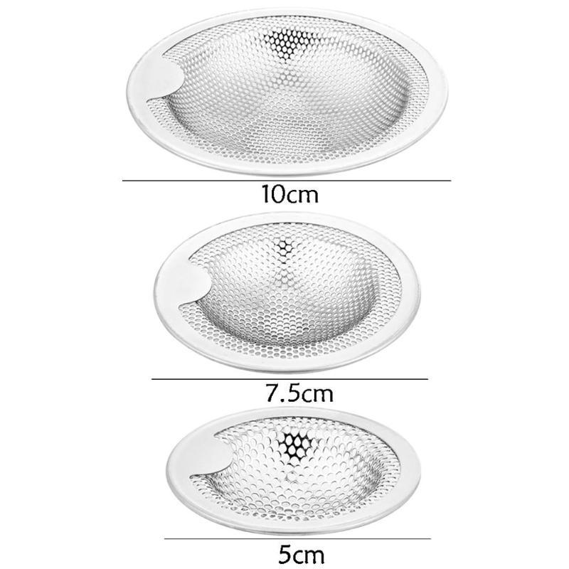 Сетчатый фильтр для раковины из нержавеющей стали Металлический уловитель для сливного отверстия душа Заглушка Фильтр для слива кухонной раковины 5 75 10 11 см