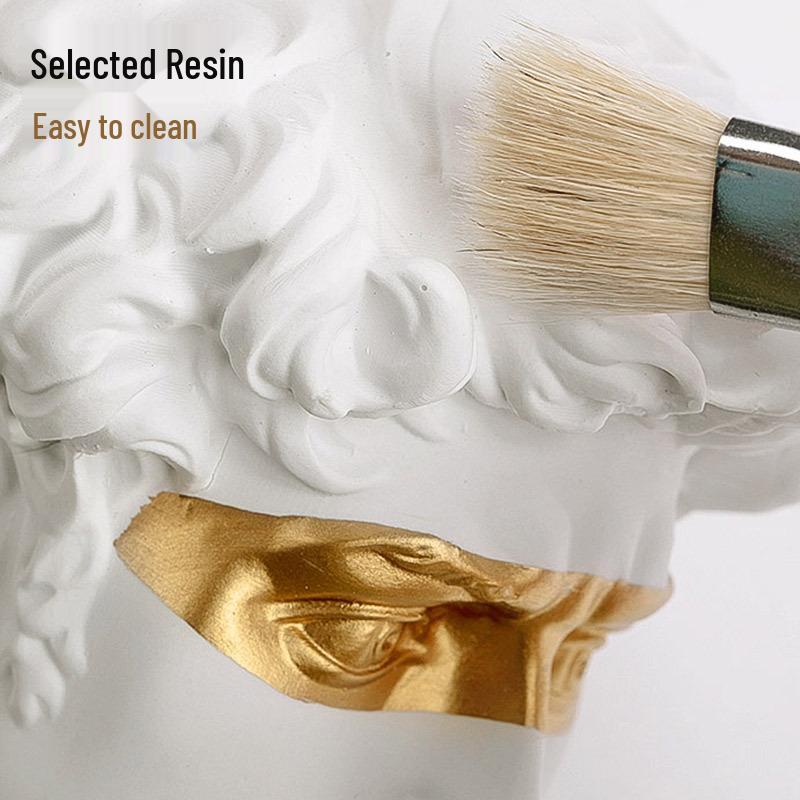 Black Gold David Resin Plaster Bust Ornament Art Kit