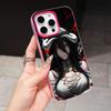 Чехол для мобильного телефона Overlord Albedo Jelly Двухслойный Розово-красный для iPhone 17 16 15 14 13 12 11 Air Pro Max Plus Защитный
