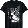 Летние топы мужская одежда Trippy Cat Пастельный Гот Готика Гранж Альт Панк Weirdcore Футболка