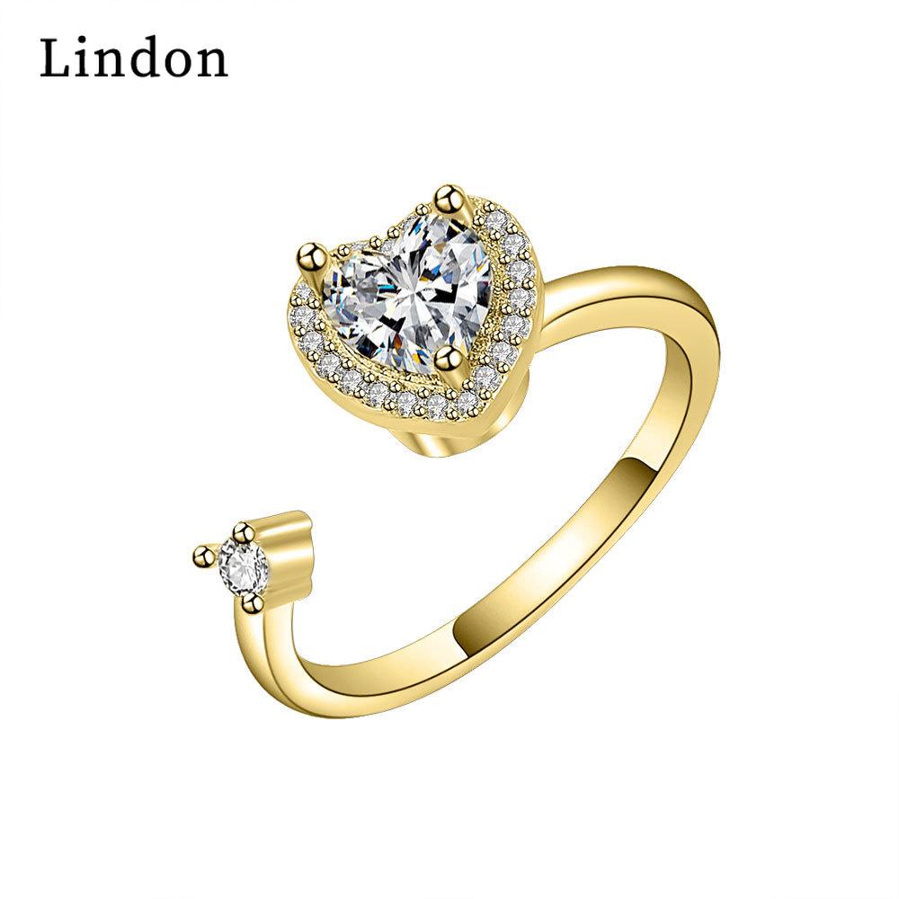 Классическое кольцо Lindon из медного сплава с цирконием, женские ювелирные изделия, свадебный подарок для вечеринки