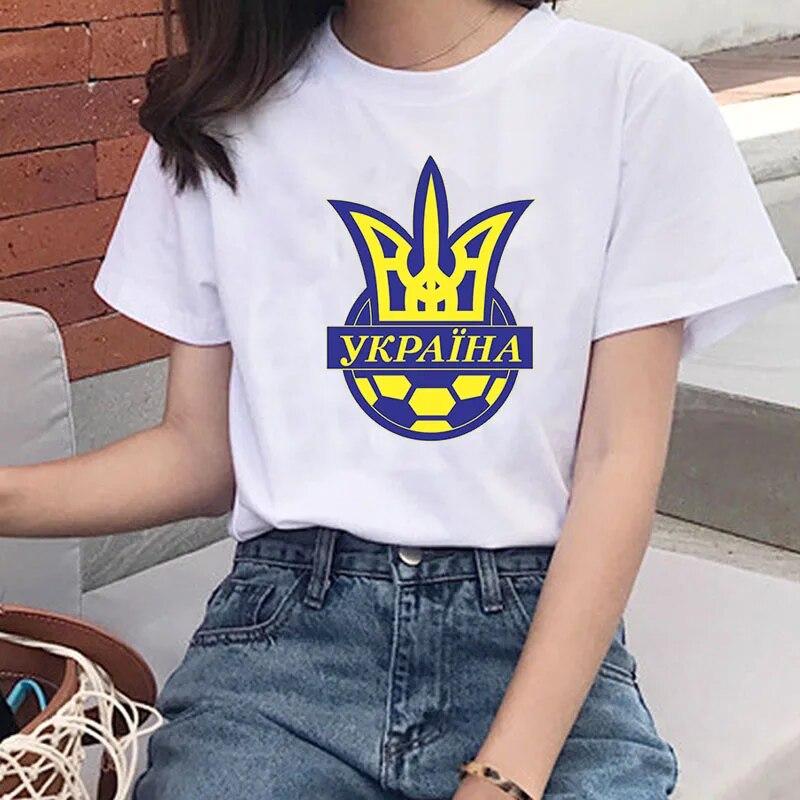 Ukraine Ladies T Shirt Summer Premium Short Sleeve T Shirt Flag Classic Ukraine Gift T Shirt Girls Harajuku Love T Shirt Tops Unisex