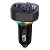 C50 Colorful Light Car Bluetooth-compatible Adapter FM Transmitter MP3 Player Type-C+USB Car Charger