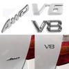DIY 4WD V6 V8 Emblem Badge Car Sticker 3D Auto Decal Vehicle Tailgate Trunk Lid