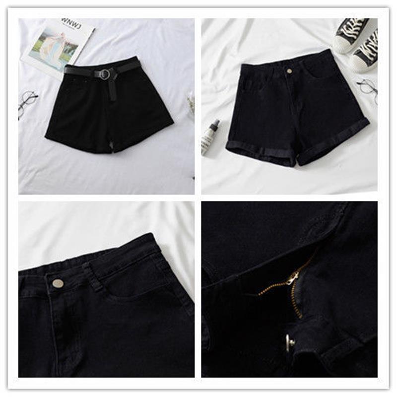 Женские сексуальные летние модные джинсовые шорты, повседневные свободные трапециевидные шорты с высокой талией, облегающие короткие джинсы, брюки размера плюс