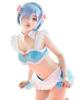 milky time ReZero Rem Cosplay Swimsuit Bikini “Isekai-type” with Wig, Size M, Color Rem/Isekai-type