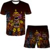 Summer Five Night At Freddy Clothing Suits 3D Printing Birthday Party Gifts Clothes Sets Boys Girls FNAF Cartoon Casual Outfits