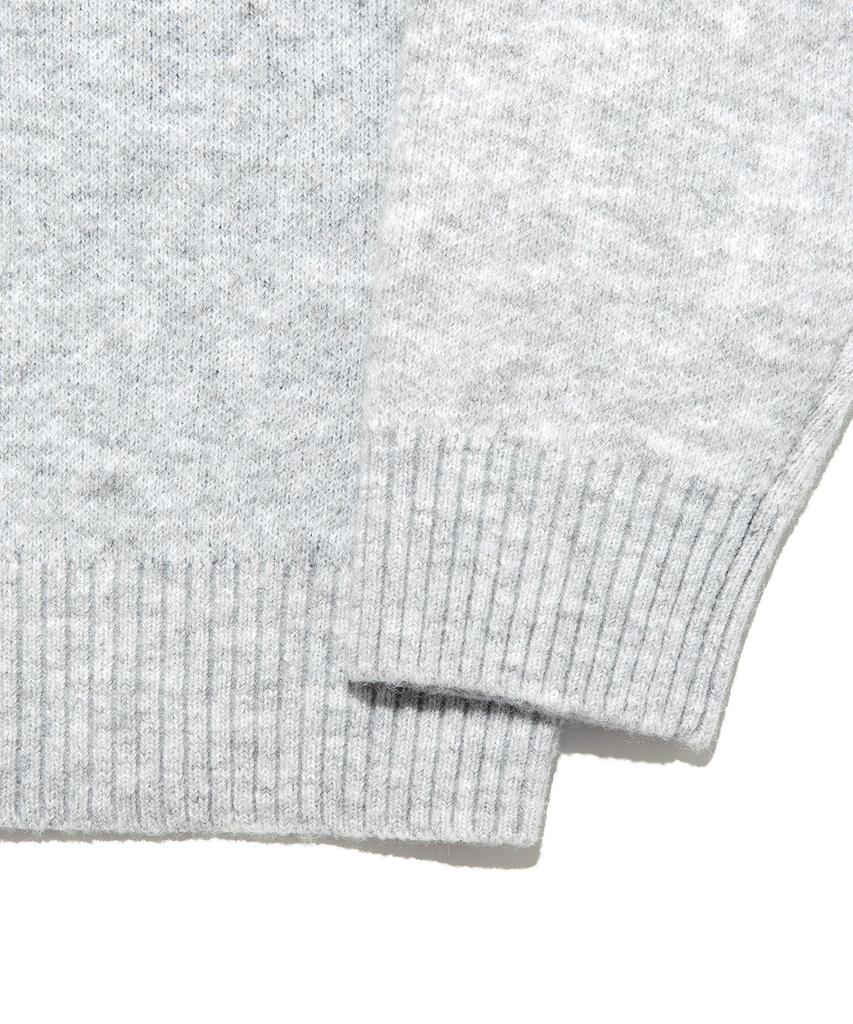 LEE Boucle Big Twitch Logo Knit Light Gray