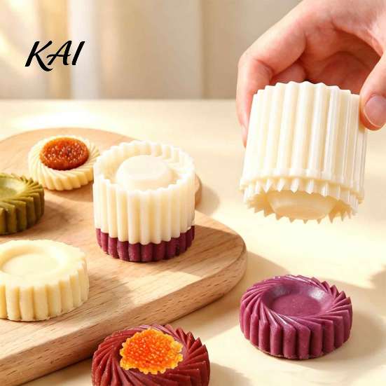 Hand Press Mooncake Mold Sunflower Pattern Round Mold, Double Ended Plastic Pastry Easy Clean Baking Tool, Dough Embosser for Homemade Cookies
