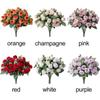 Decoration Artificial Eucalyptus Rose Floral Arrangement Lifelike Flowers Simulation Plants Leaves