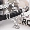 Elegant Modern Electroplated Rabbit Figurines for Home, Bedroom, Living Room, or Car Interior - High-End Light Luxury Decor.