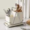 Stainless Steel Chopsticks Storage Box Countertop Type Utensil Holder Cutlery Organizer for Home