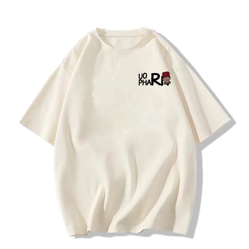 2025 Летняя женская футболка свободного кроя из чистого хлопка оверсайз с коротким рукавом для подростков