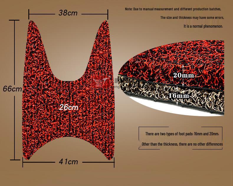 Silk Ring Non-Slip Waterproof Foot Pad for Qianjiang Baoyue QJ110T-8 Motorcycle