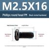 Yigu Black Nickel Carbon Steel PM Phillips Round Head Screws m2-m4 Pan Head Machine Screws for Electronics