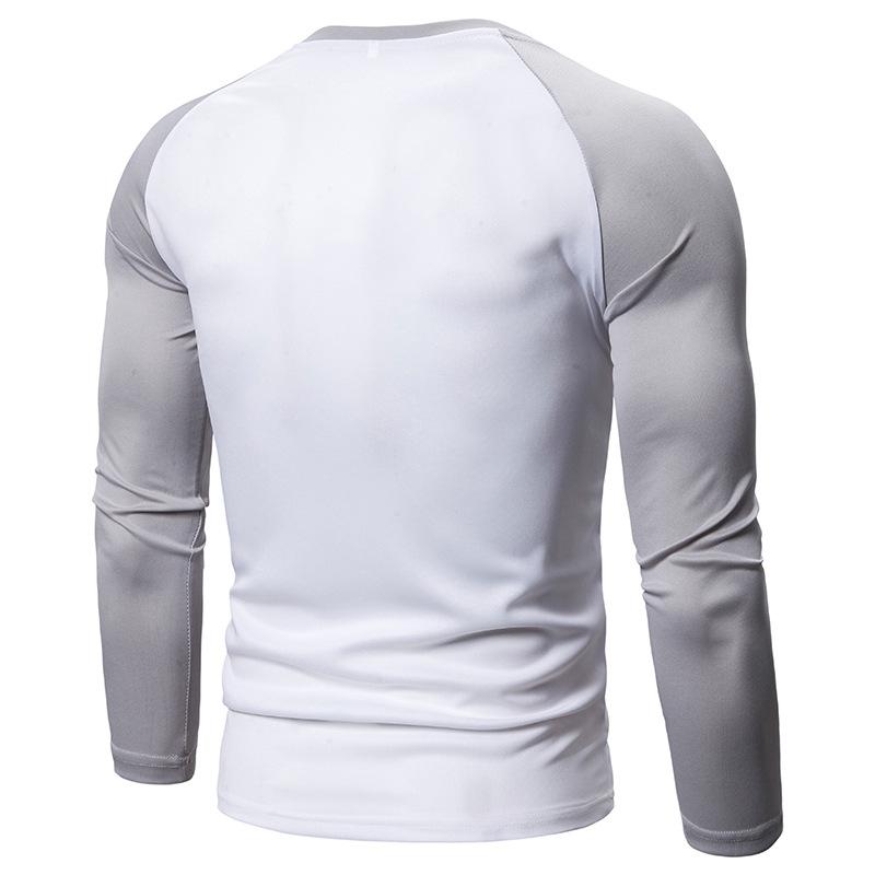 Spring Autumn Men's Fashion Quick Dry Athletic Long Sleeve T Shirt Moisture Wicking Performance Gym Training Tops
