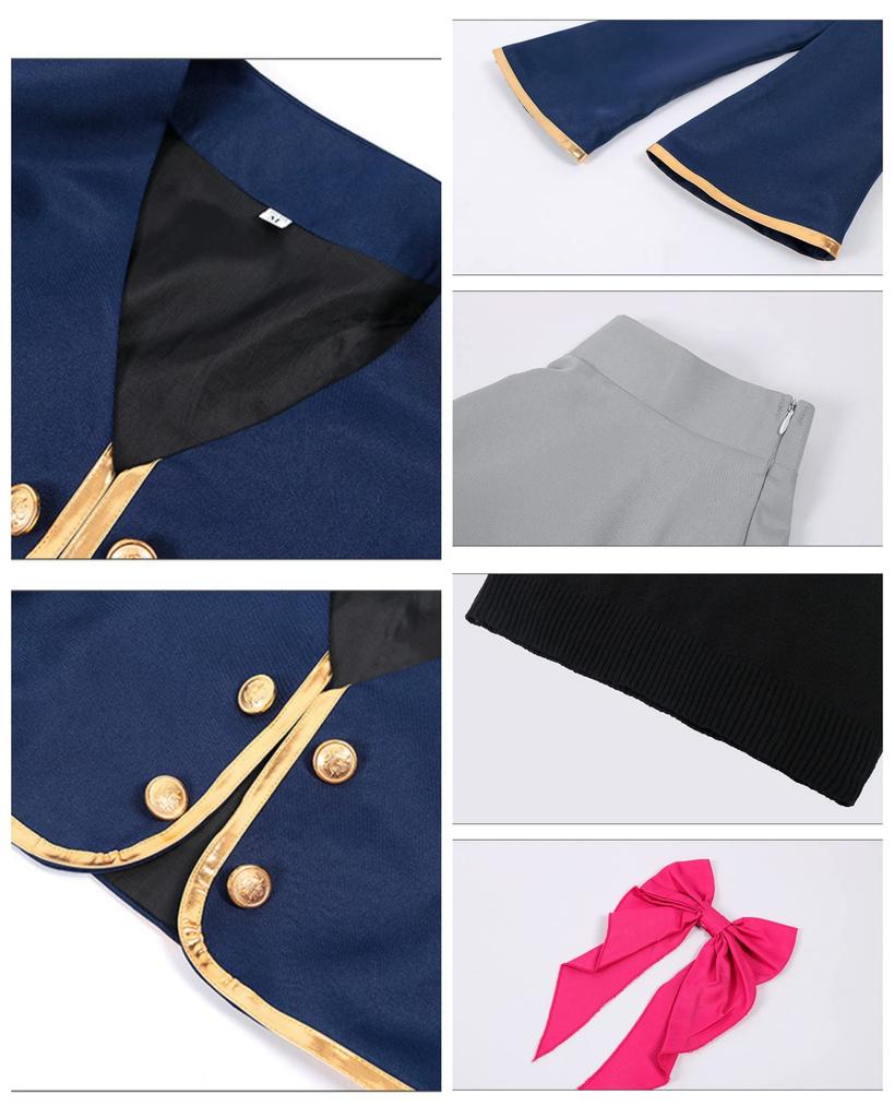 Руми Хосино Руби с париком Косплей Костюм Рождественский Хэллоуин Событие Школьный Фестиваль Культурный Фестиваль Руми Хосино [COSSA] (S, + парик)